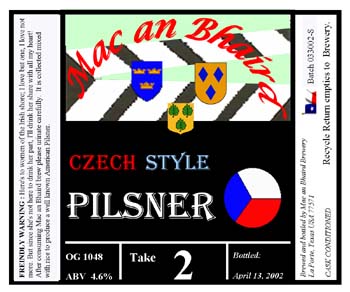 Czech Pilsner Take Two