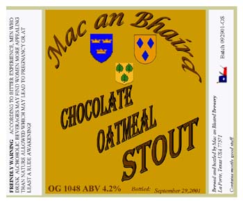 chocolate oatmeal stout