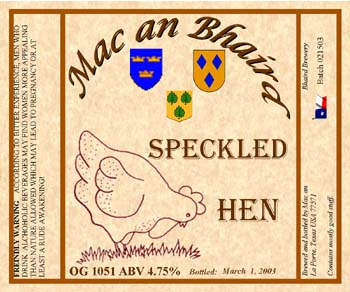 speckled hen